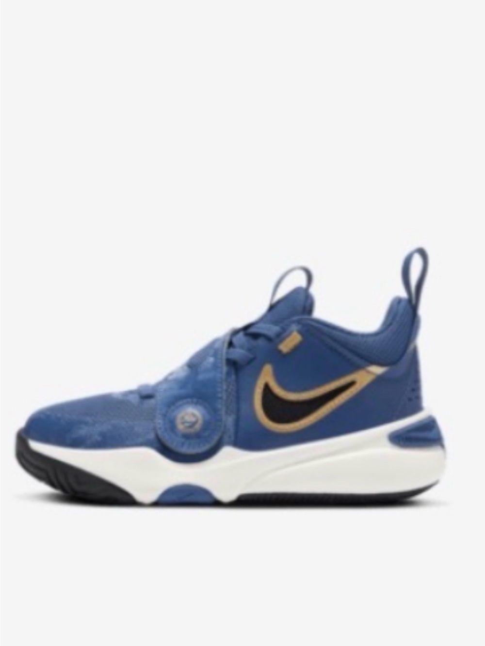 Boys Nike Little Kid Team Hustle D 11 Blue Gold Sneakers Size 2.5Y